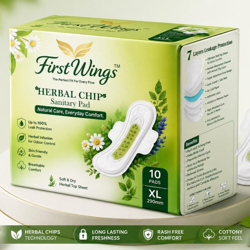 First Wings Elite Herbal Sanitary Pad- 10 Pads