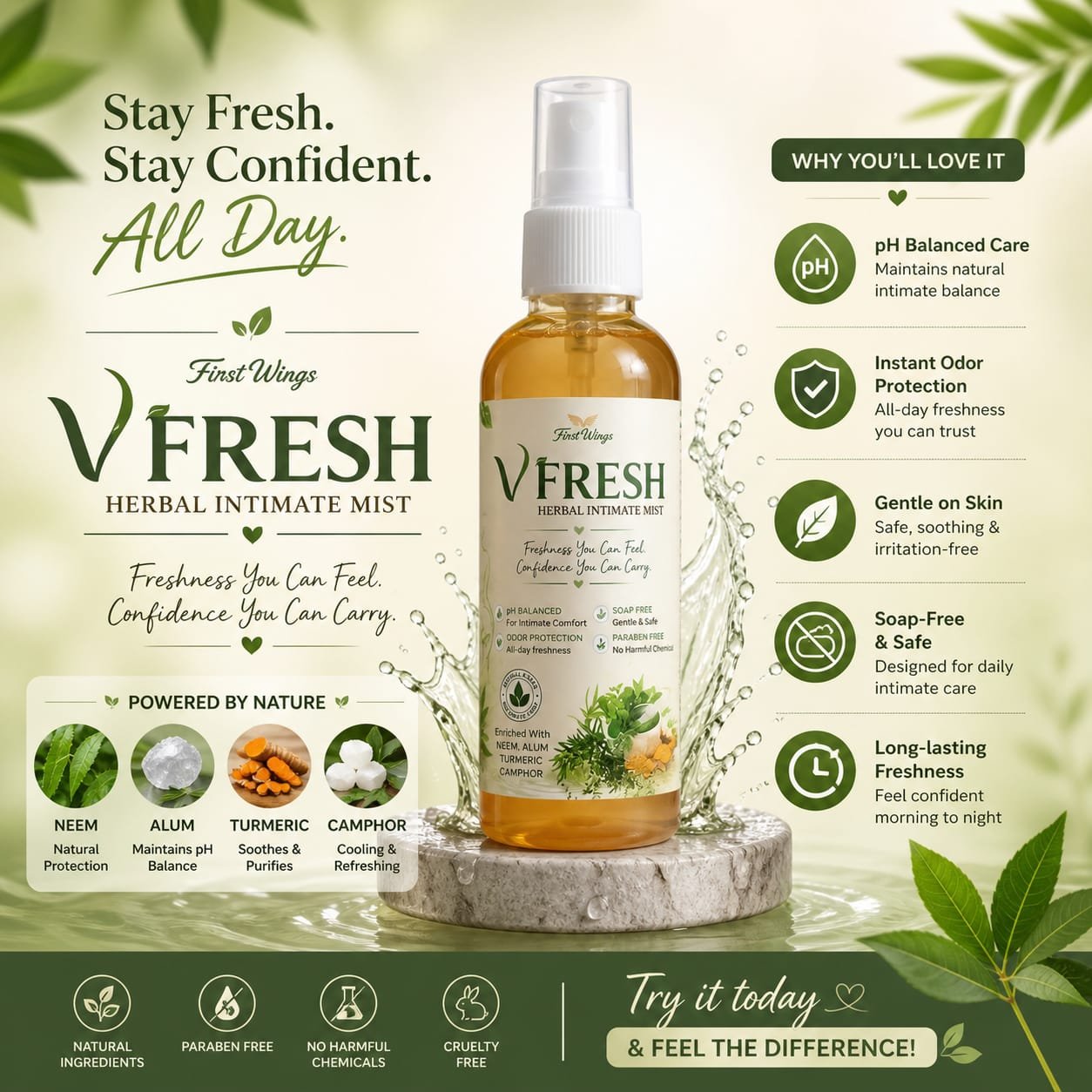 First Wings V-Fresh Intimate Wellness Mist