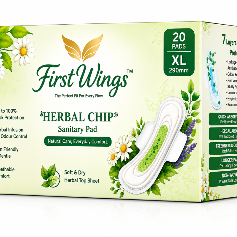 First Wings Elite Herbal Sanitary Pad- 20 Pads