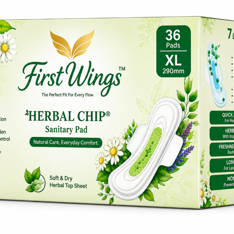 First Wings Elite Herbal Sanitary Pad- 36 Pads
